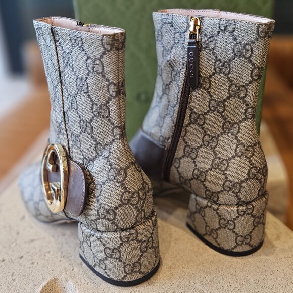 GUCCI Blondie GG-Supreme Canvas Boots - Picture 7 of 13